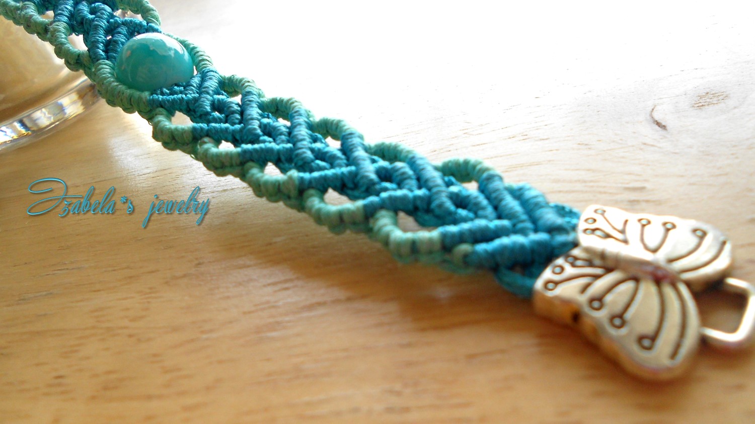 Macrame bracelets 10 - wavy herringbone bracelets / Izabela craftwork