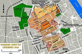 MAP OF WARSAW GHETTO UPRISING 1943
