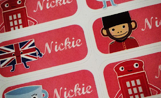 London Themed Name Stickers