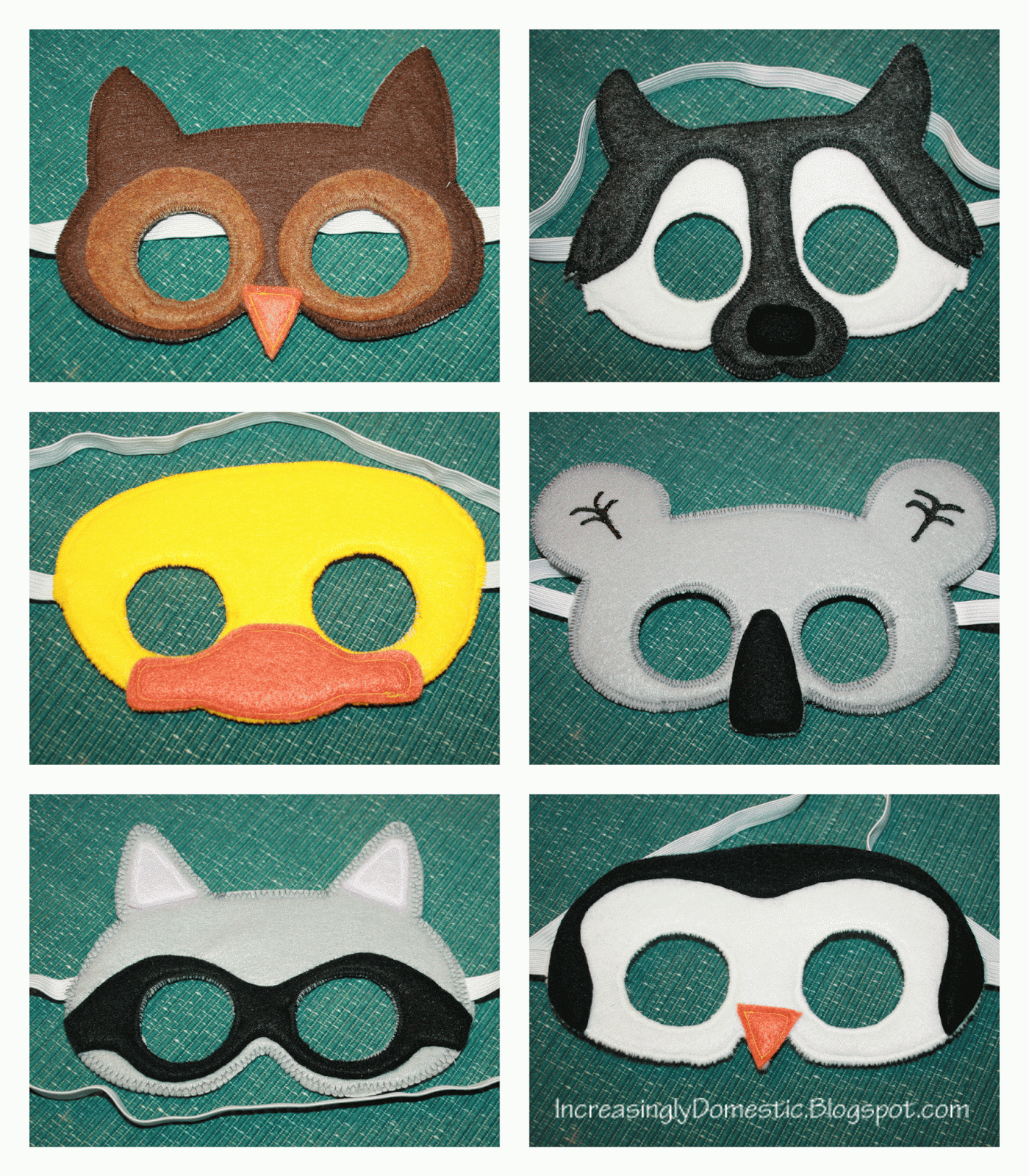 Increasingly Domestic {Handmade} Felt Animal Masks