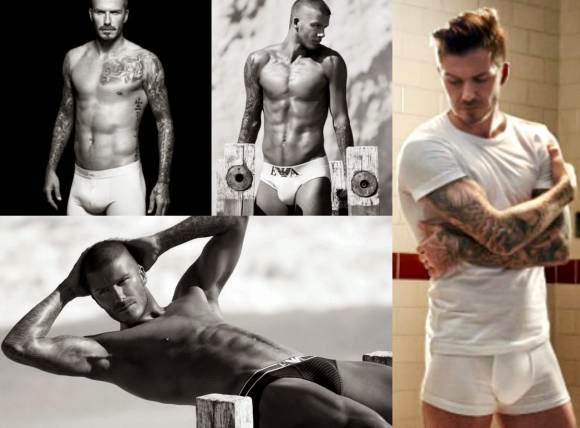 David Beckham naked. 