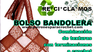 Bolso que combina texturas con crochet / Reciclamos con crochet