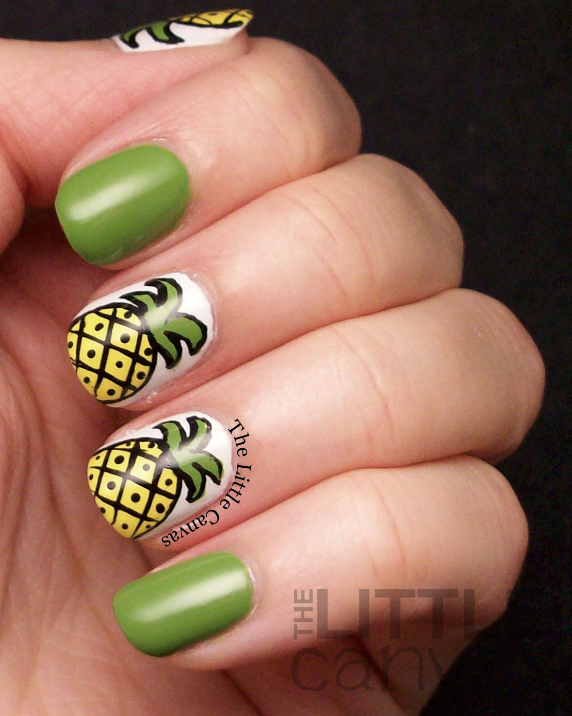 Pineapple slices - My polished nails