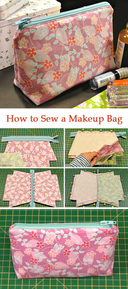 How To Sew A Makeup Bag DIY Tutorial Ideas 