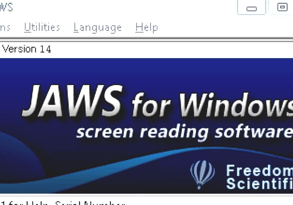 JAWS (screen Reader) Computer Software For The Blind