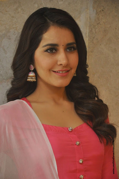 Raashi Khanna Stills At Tholi Prema Movie Success Meet