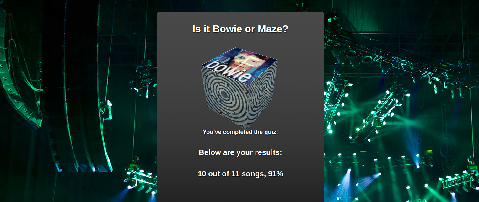 The Curtain With Bowie or Maze?