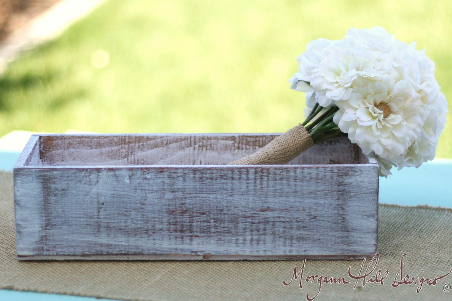 Hill Designs Planter Vase Box Distressed Barn Wood (Item