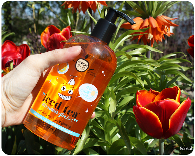 Iced Tea Energie fruit du thé glacé à la pêche sous ma douche Le