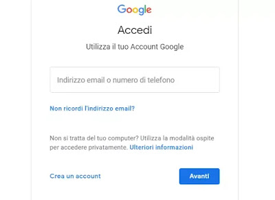 aggiungere account google cambiare account google