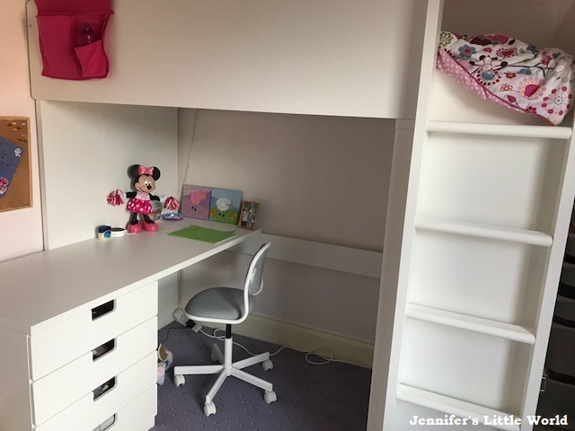 ikea loft bed with desk and closet