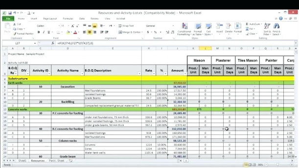  Resource Planning Template Excel Free Download 