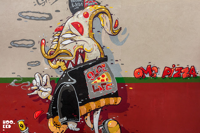 New YOrk Street Art by Yok and Sheryo New YOrk Pizza Slice Street Art