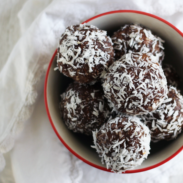 Energy balls cacao et noix de coco
