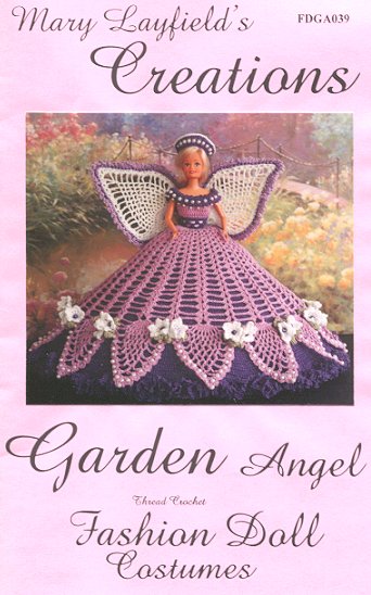 Vestido de Anjo de Crochê para Barbie com gráfico de Mary Layfields Vestido de Anjo de Crochê para Barbie com gráfico de Mary Layfields