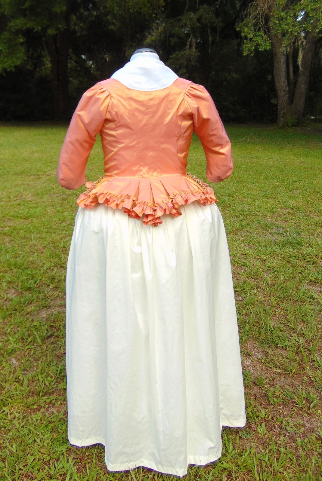 The Antique Sewist 1788 Pierrot Jacket & Petticoat Shot silk Taffeta