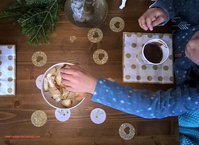 mesa de navidad natural para niños