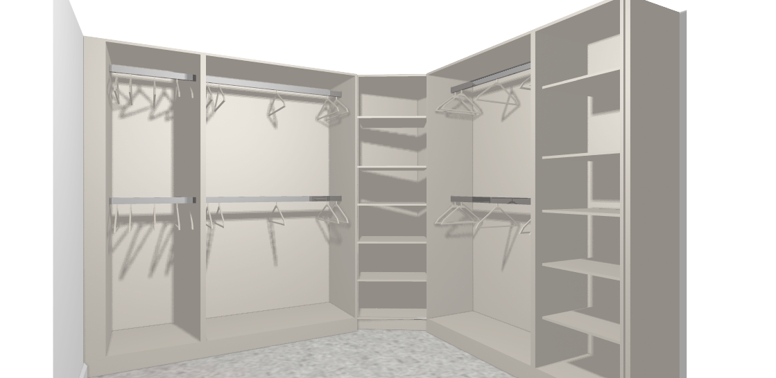 Metallic Cashmere Walk In Wardrobe