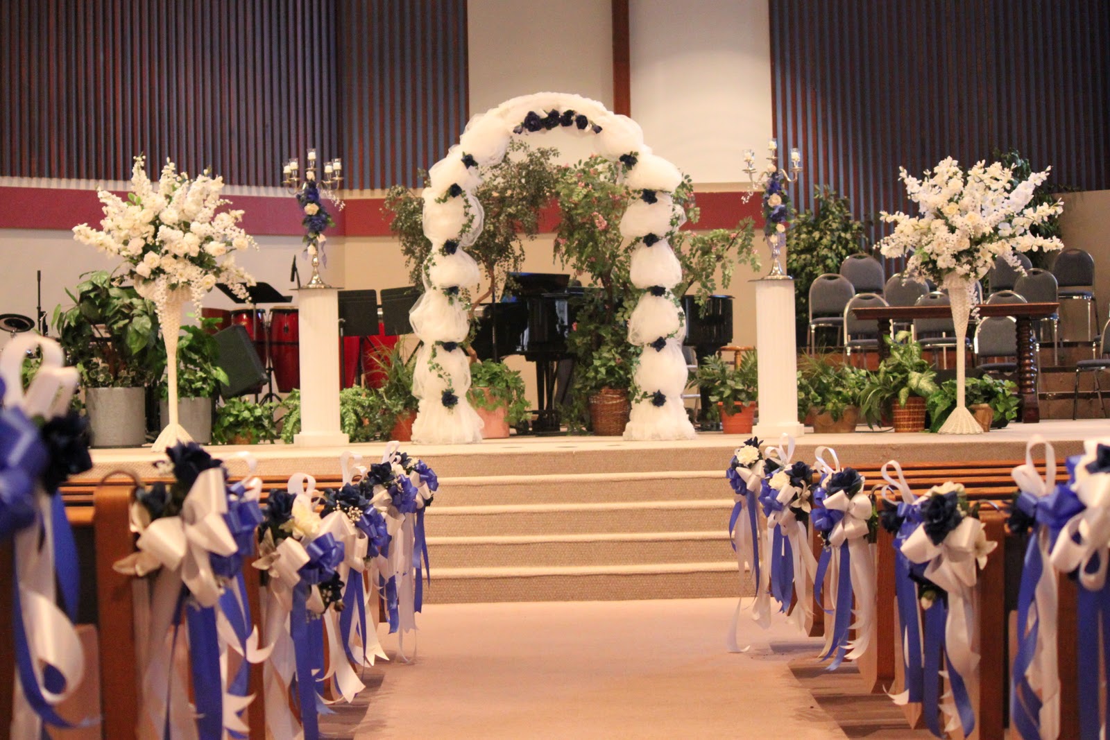 Bella Beginnings: Royal Blue and Silver church wedding and reception