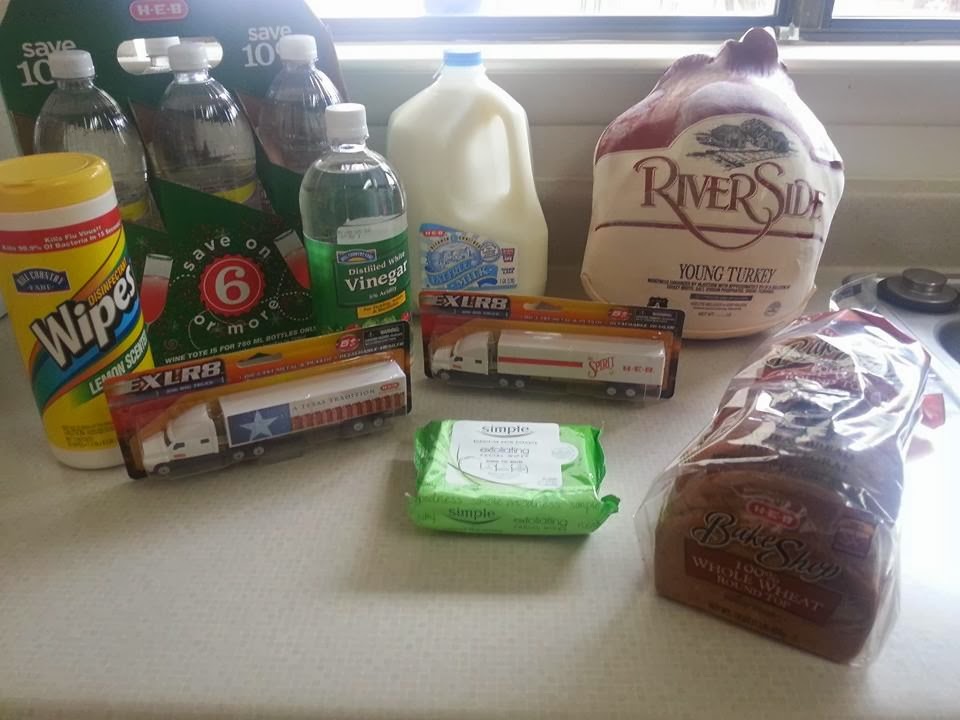 HEB Thanksgiving Shopping Haul Spend 8.61, Saved 26.74