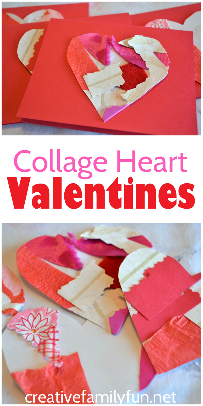 Collage Heart Valentines - Creative Family Fun
