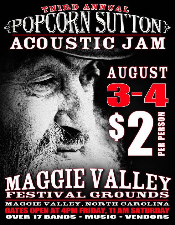 The 3rd Annual Popcorn Sutton Acoustic Jam begins TODAY! The Knight Shift
