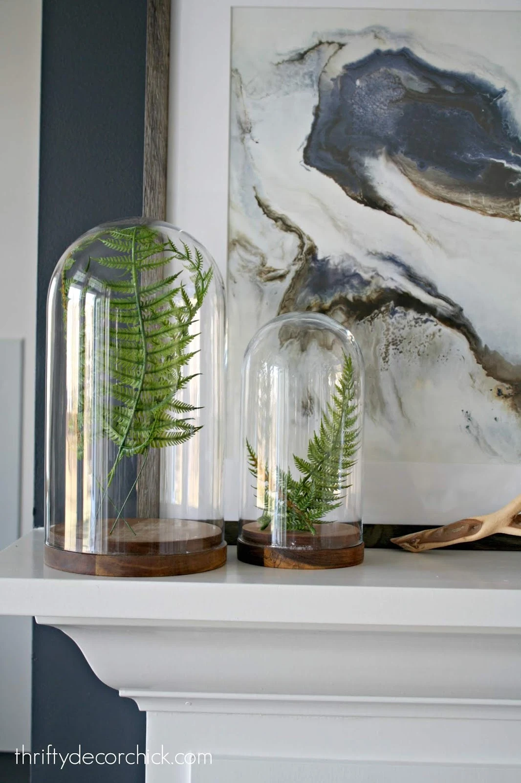 how to decorate with glass cloches