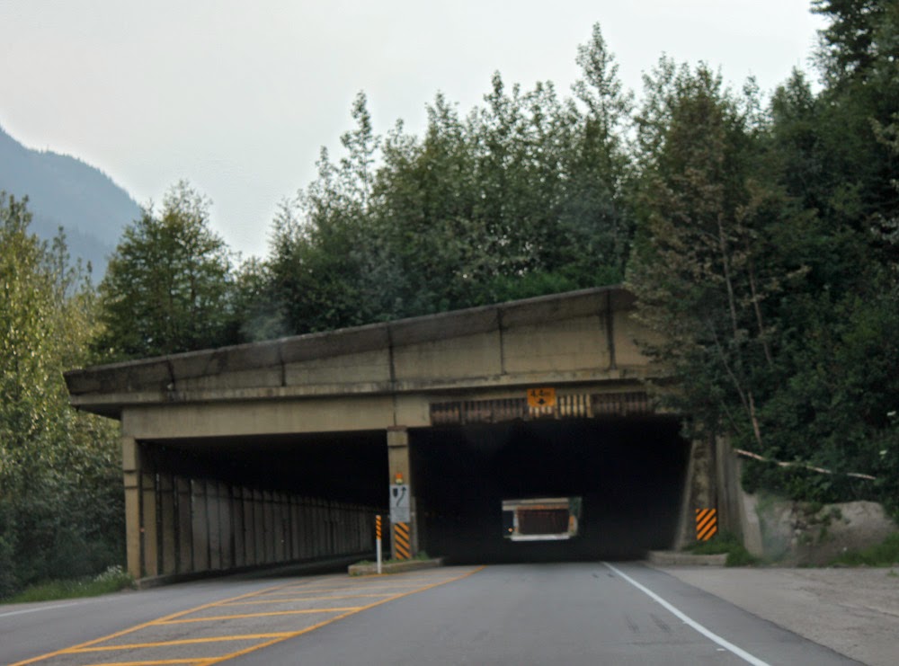 snowshed tunnel on the Trans Canadian Highway