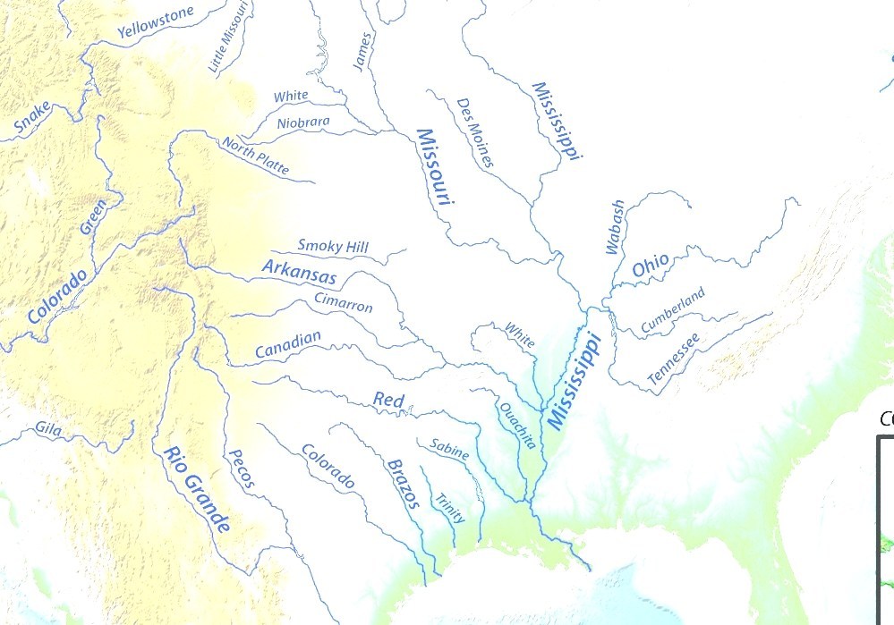 List Of Longest Rivers In The United States By State Major Rivers In