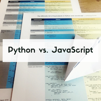 Buy my Python vs. JavaScript Cheat Sheet