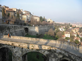 The imposing walls of Bergamo's Citta Alta are a legacy of  the city's time under Venetian rule
