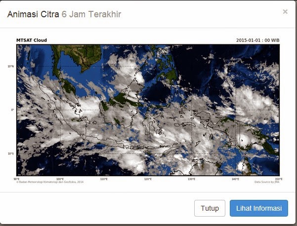 Sebagian besar Jawa tertutup awan Sebagian besar Jawa tertutup awan