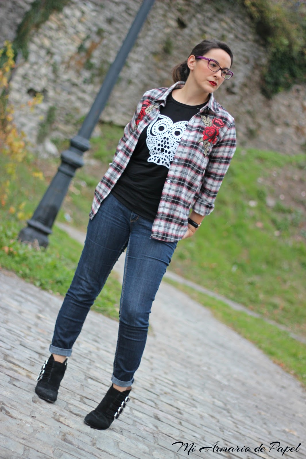 outfits con blusas de cuadros