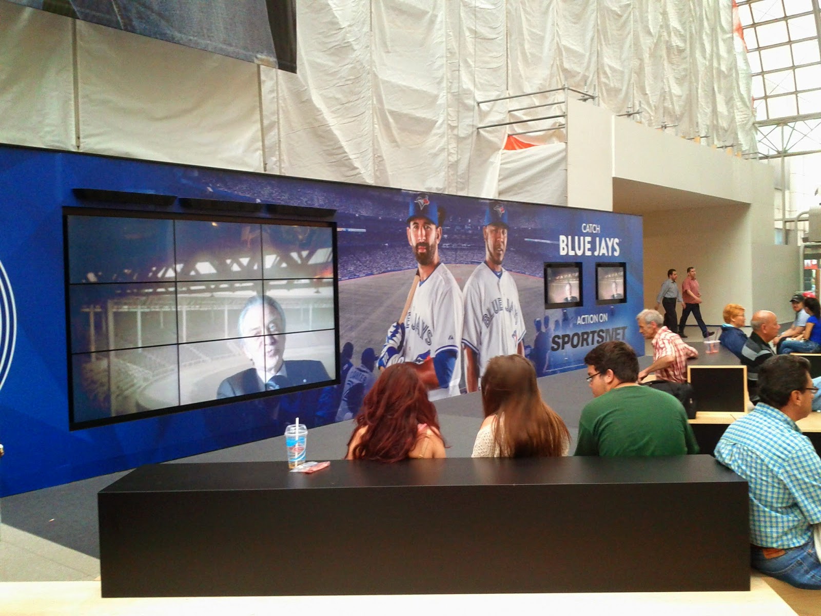 Toronto things New Toronto Blue Jays viewing lounge on the 2nd floor of Eaton Centre