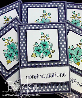 Stampin' Up! Bordering on Romance Congratulations Card by Bekka Prideaux www.feeling-crafty.blogspot.com