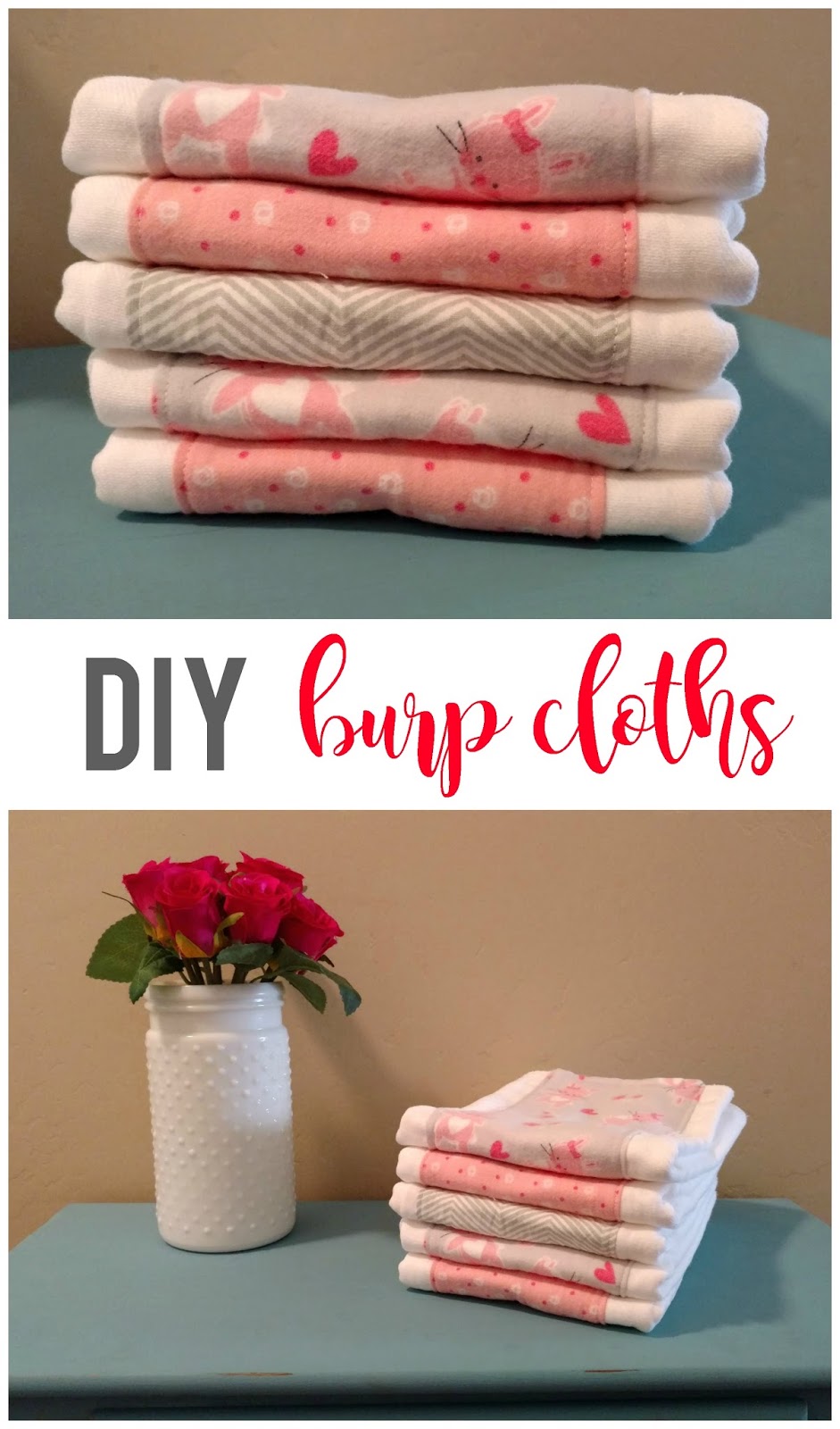 DIY Burp Cloth Tutorial Sunshine and Munchkins