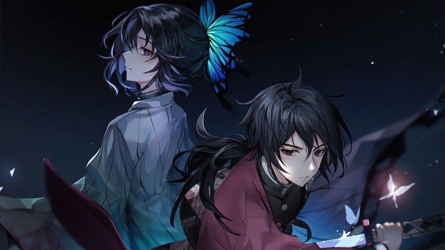 Shinobu and Giyu, Kimetsu no Yaiba, 4K, #3.1440