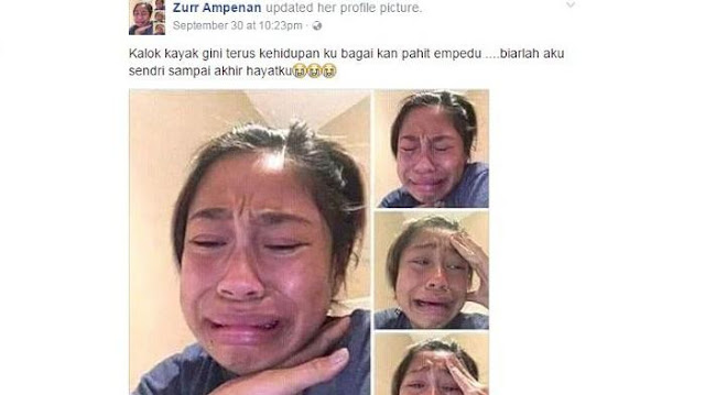 Unggah Foto Menangis di Facebook Cewek ini Mendapat Ribuan Komentar Netizen Unggah Foto Menangis di Facebook Cewek ini Mendapat Ribuan Komentar Netizen