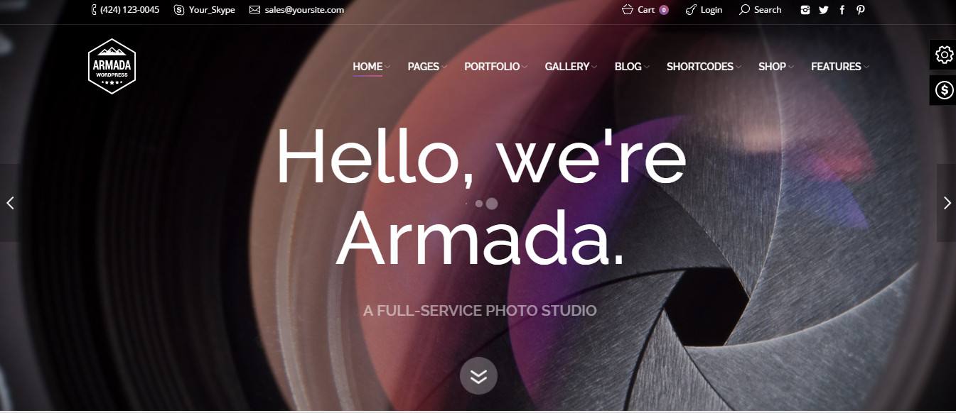 Armada Armada -photography wordpress themes