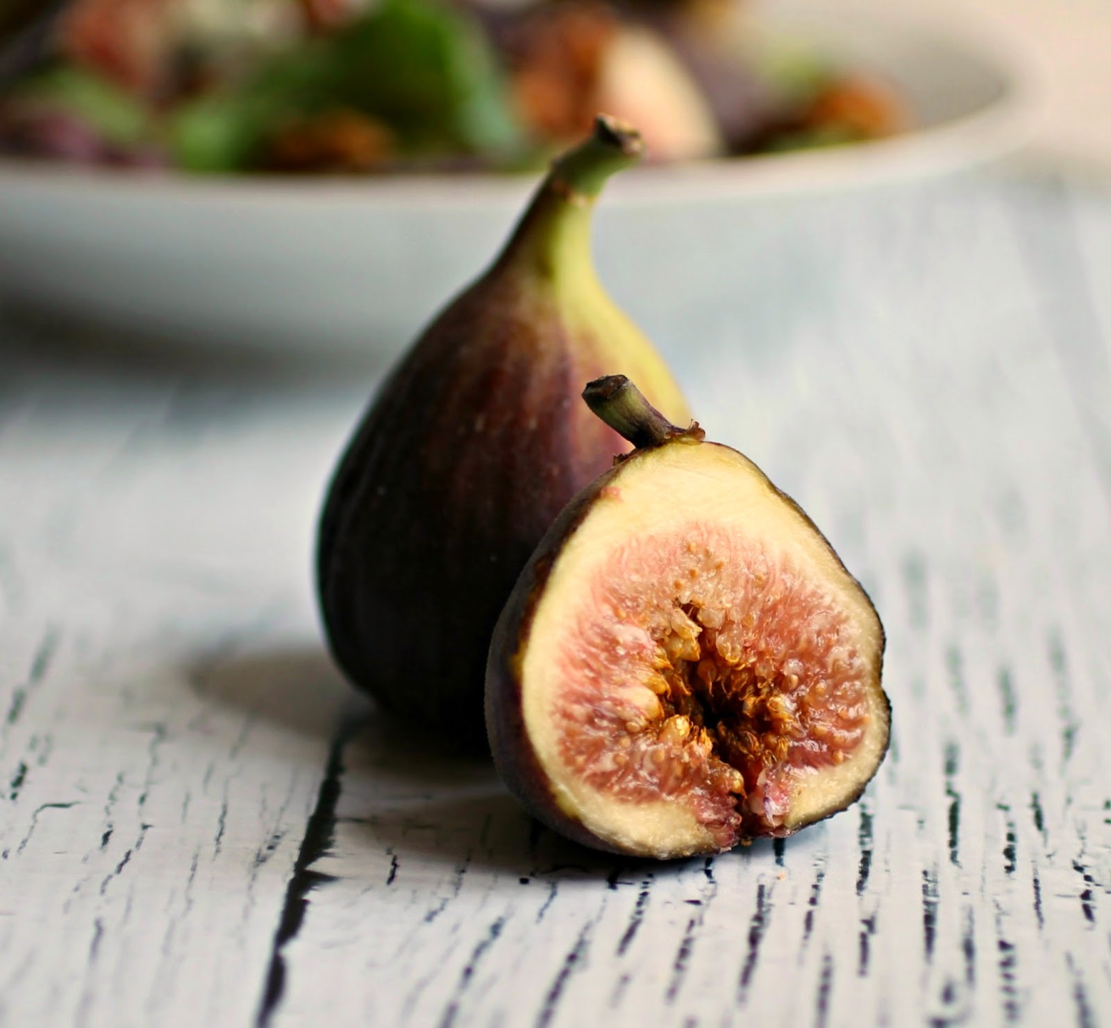 Hungry Couple Fig Salad with Bacon, Blue Cheese and Honeyed Walnuts