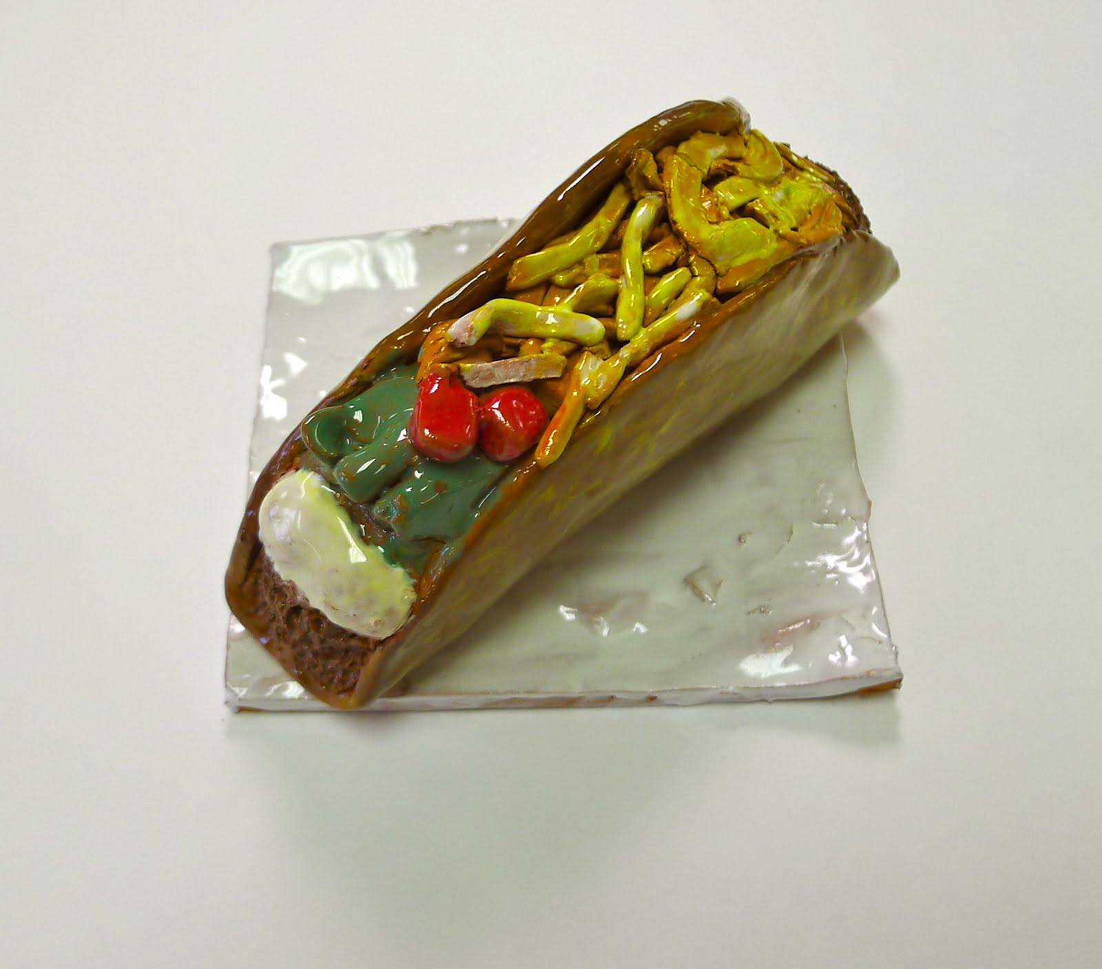 Amanda Caucci Art Instructor Sculpture Unit Finished Ceramic Food