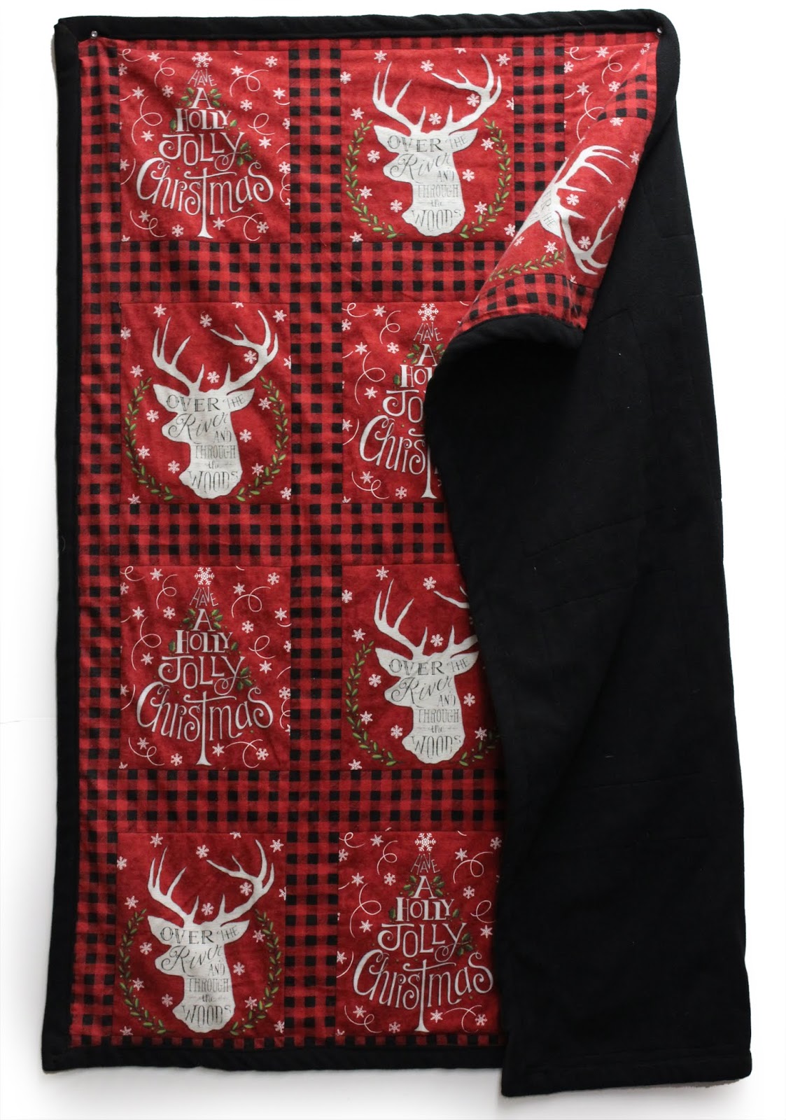 Ben Franklin Crafts and Frame Shop DIY Easy Christmas Plaid Blanket