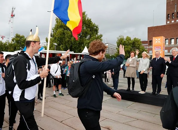 Crown Princess Mette-Marit attended the opening of the Homeless World Cup 2017 at the Oslo City Hall Square