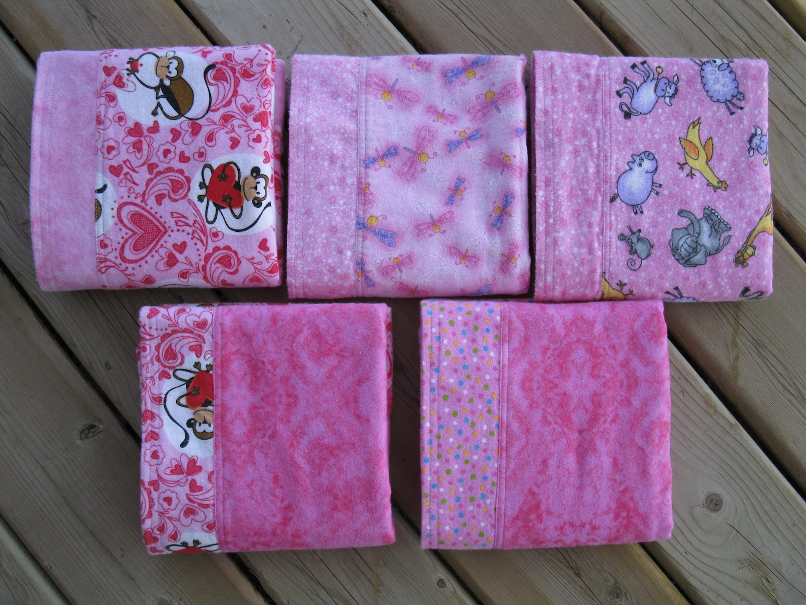 Margaret's Crafts DOUBLE SIDED RECEIVING BLANKETS