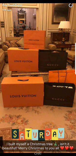 Hushpuppi lavishes millions on luxury items while shopping in Beirut, uses champagne to rinse his feet (Photos)