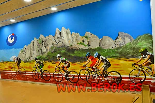 Mural interior para gimnasio Esportiu Claret