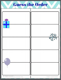 New Year Activities and Games Free Printable Guess the Order