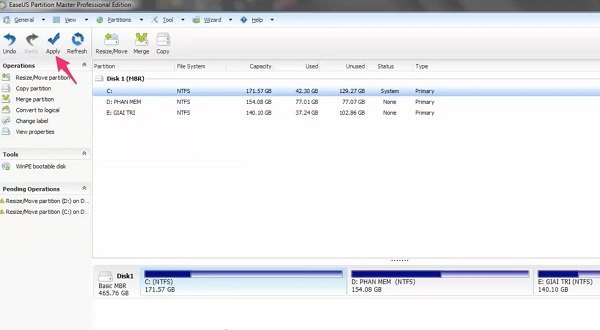 Thủ thuật tăng dung lượng ổ C trên Windows