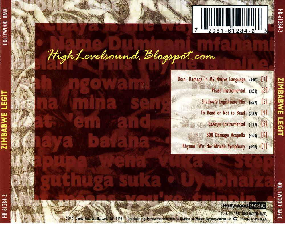 highest level of music Zimbabwe Legit Zimbabwe Legit(EP)1992hlm