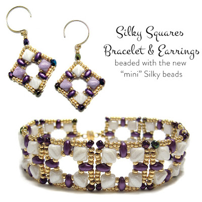  Silky Squares Bracelet and Earrings